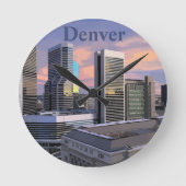 Denver Skyline Ronde Klok (Voorkant)