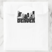 Denver Skyline Ronde Sticker (Tas)