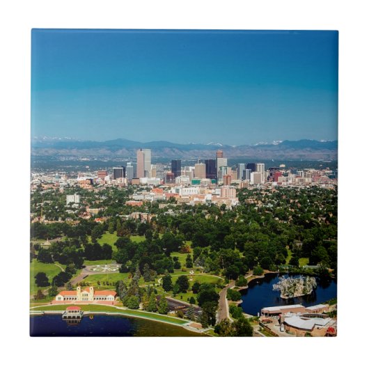 Denver Skyline Tegeltje (Voorkant)