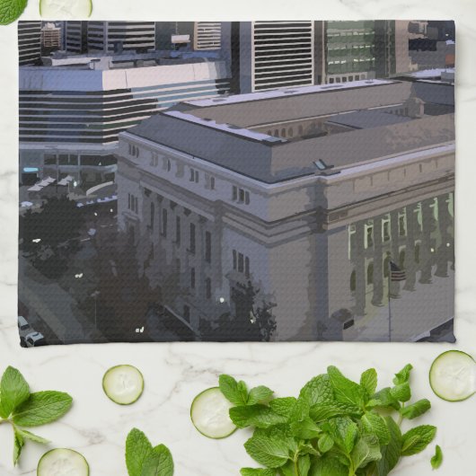 Denver Skyline Theedoek (Gevouwen)