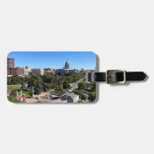 Denver Skyline Uitzicht Capitol Dome Foto Bagagelabel (Voorkant horizontaal)