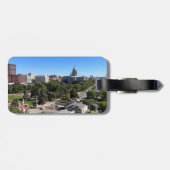 Denver Skyline Uitzicht Capitol Dome Foto Bagagelabel (Achterkant horizontaal)