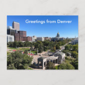 Denver Skyline View Capitol Building Personalize Briefkaart (Voorkant)