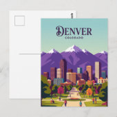 Denver Skyline VS Briefkaart (Voorkant / Achterkant)