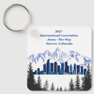 Denver Skyline Winter Sleutelhanger