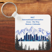 Denver Skyline Winter Sleutelhanger (Voorkant)