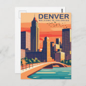Denver, Southplatte River, Colorado, Reizen Briefkaart (Voorkant / Achterkant)