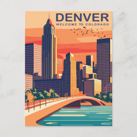 Denver, Southplatte River, Colorado, Reizen Briefkaart (Voorkant)