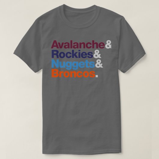 Denver Sports Teams T-shirt (Design voorkant)