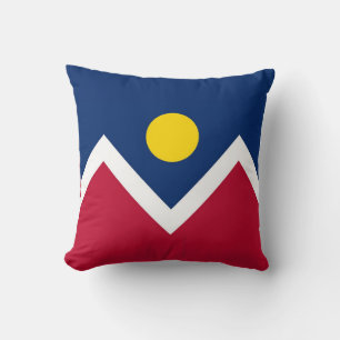 Denver Stadsvlag Amerikaanse MoJo Kussen