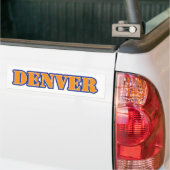 Denver Stencil Oranje Blue Bumpersticker (Op Truck)