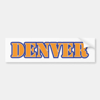 Denver Stencil Oranje Blue Bumpersticker