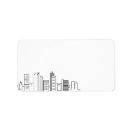 Denver Stylized Skyline | Blanco etiket