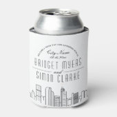 Denver Stylized Skyline | Koelbox voor weddenschap Blikjeskoeler (Blikje Voorkant)