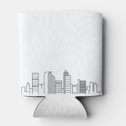 Denver Stylized Skyline | Koelbox voor weddenschap Blikjeskoeler (Achterkant)