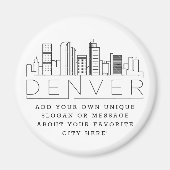 Denver ThMED | Aangepast stadsbericht of slogan Magneet (Voorkant)