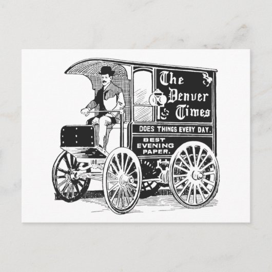 "Denver Times Advertisement" Briefkaart (Voorkant)
