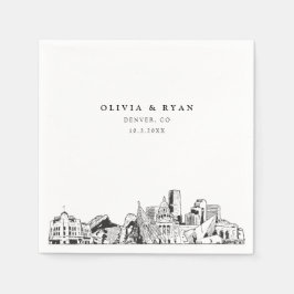 Denver Trouwpapier Cocktail servet
