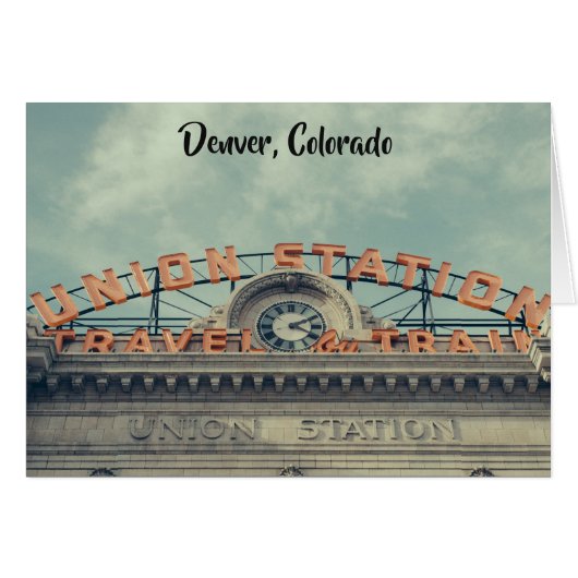 Denver Union Station All Occasion Wenskaart (Voorkant Horizontaal)