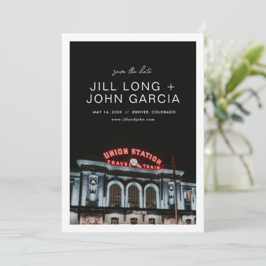 Denver Union Station De datum opslaan Kaart (Staand voorkant)