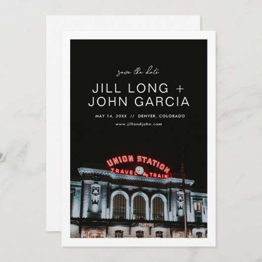 Denver Union Station De datum opslaan Kaart (Voorkant / Achterkant)