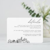 Denver Wedding Hotel Kamer Blok Details Informatiekaartje (Staand voorkant)