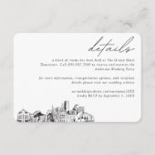 Denver Wedding Hotel Kamer Blok Details Informatiekaartje (Voorkant)