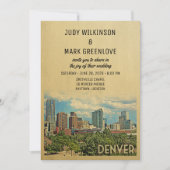 Denver Wedding Invitation Colorado Kaart (Voorkant)