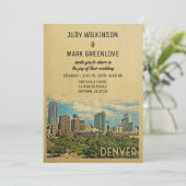 Denver Wedding Invitation Colorado Kaart (Staand voorkant)