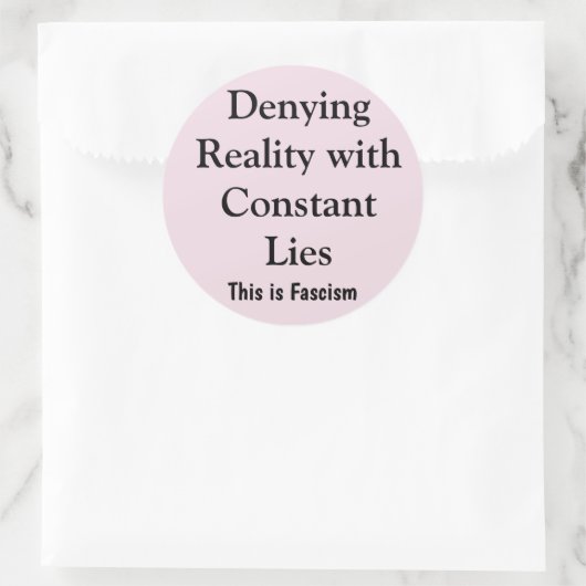 Denying Reality Ronde Sticker (Tas)