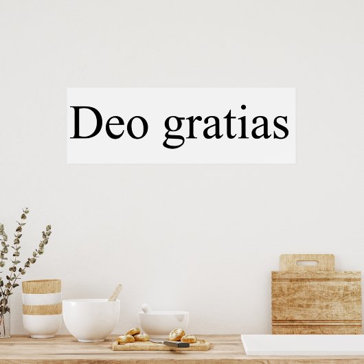 Deo gratias poster (Keuken)