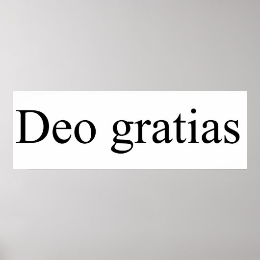 Deo gratias poster (Voorkant)