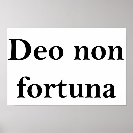 Deo non fortuna poster (Voorkant)
