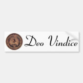 DEO VINDICE Confederate Seal Bumpersticker (Voorkant)