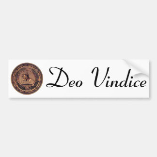 DEO VINDICE Confederate Seal Bumpersticker