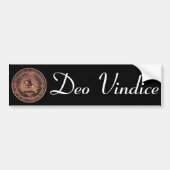 DEO VINDICE Confederate Seal Bumpersticker (Voorkant)