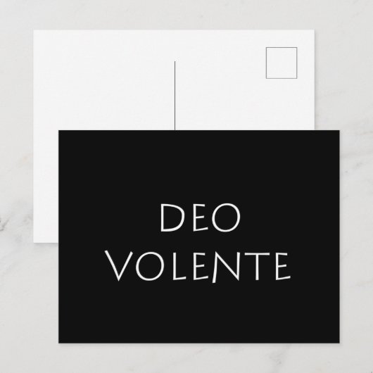 Deo volente briefkaart (Voorkant / Achterkant)