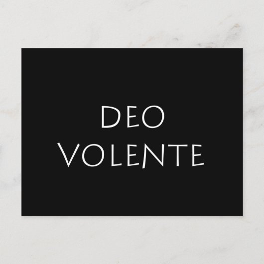 Deo volente briefkaart (Voorkant)