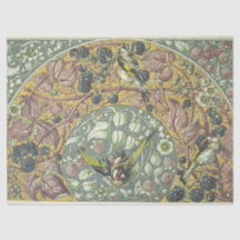 Deoupage paper van Bird & Floral Berry