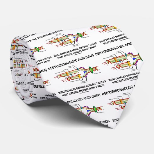 Deoxyribonucelinezuur (DNA) Mendel Darwin Stropdas (Opgerold)