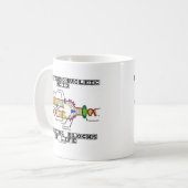 Deoxyribonucleïde zuurbouwstenen voor levenslange  koffiemok (Voorkant links)