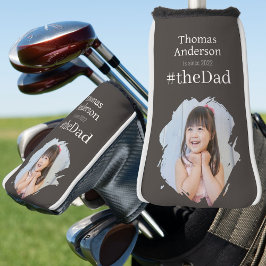 #dePapa, Donkere Naam Jaar en Aangepaste Foto Golfheadcover