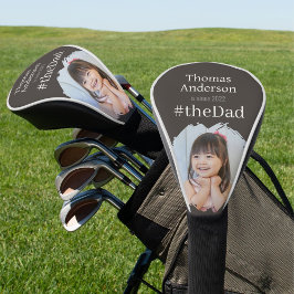 #dePapa, Donkere Naam Jaar en Aangepaste Foto Golfheadcover