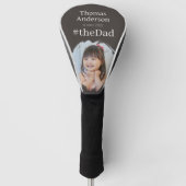 #dePapa, Donkere Naam Jaar en Aangepaste Foto Golfheadcover (Voorkant)