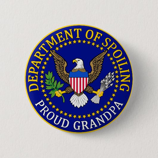 Departement Spoiling - Proud Grandpa Ronde Button 5,7 Cm (Voorkant)
