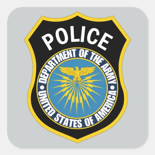 Departement van de politie van het leger vierkante sticker (Voorkant)