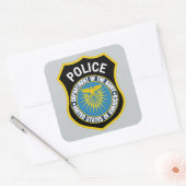 Departement van de politie van het leger vierkante sticker (Envelop)