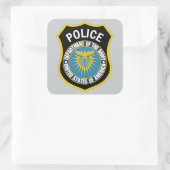 Departement van de politie van het leger vierkante sticker (Tas)