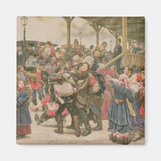 Departing for the War, 1888 Magneet (Voorkant)
