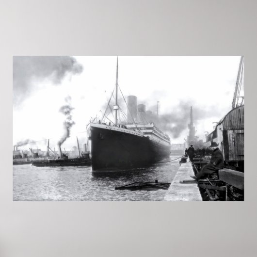 Departing Southampton: RMS Titanic Poster (Voorkant)